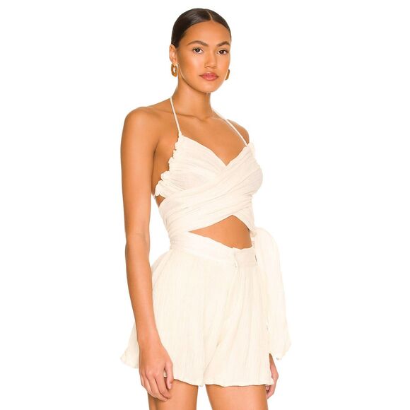 Jen's Pirate Booty for Free people Appolonia silver sequin gray tie top - Picture 2 of 9